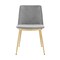 Armen Living Messina Modern Gray Velvet and Gold Metal Leg Dining Room Chairs, PK2 LCMSSIGLGRY - alternate 2